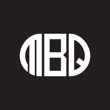 Siyah arka planda MBQ harfi logo tasarımı. MBQ yaratıcı harflerin baş harfleri logo kavramı. MBQ harf tasarımı.