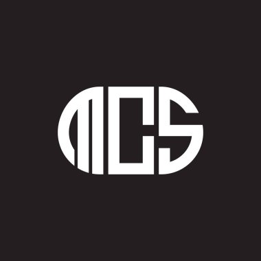 Siyah arka planda MCS harf logosu tasarımı. MCS yaratıcı harflerin baş harfleri logo kavramı. MCS harf tasarımı.