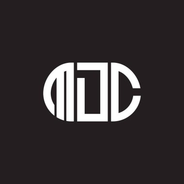 Siyah arka planda MDC harf logosu tasarımı. MDC yaratıcı harflerin baş harfleri logo kavramı. MDC harf tasarımı.