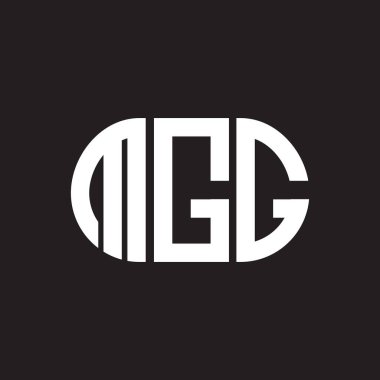 Siyah arka planda MGG harf logosu tasarımı. MGG yaratıcı harflerin baş harfleri logo kavramı. MGG harf tasarımı.