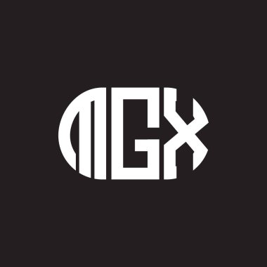 Siyah arkaplanda MGX harf logosu tasarımı. MGX yaratıcı harflerin baş harfleri logo kavramı. MGX harf tasarımı.