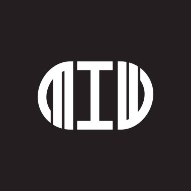 Siyah arka planda MIW harf logosu tasarımı. MIW yaratıcı harflerin baş harfleri logo konsepti. MIW harf tasarımı.