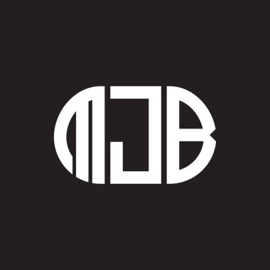 Siyah arka planda MJB harfi logo tasarımı. MJB yaratıcı harflerin baş harfleri logo kavramı. MJB harf tasarımı.