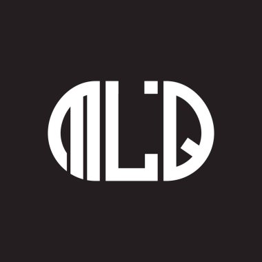 Siyah arka planda MLQ harfi logo tasarımı. MLQ yaratıcı harflerin baş harfleri logo kavramı. MLQ harf tasarımı.