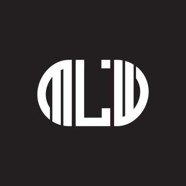 Siyah arkaplanda MLW harf logosu tasarımı. MLW yaratıcı harflerin baş harfleri logo kavramı. MLW harf tasarımı.