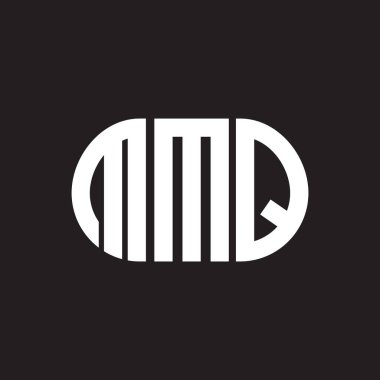 Siyah arka planda MMQ harfi logo tasarımı. MMQ yaratıcı harflerin baş harfleri logo kavramı. MMQ harf tasarımı.