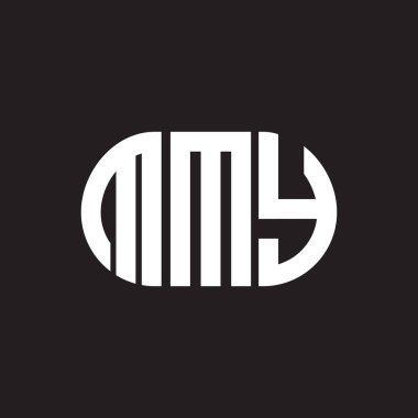 Siyah arka planda MMY mektup logosu tasarımı. MMY yaratıcı harfler logosu konsepti. MMY mektup tasarımı.