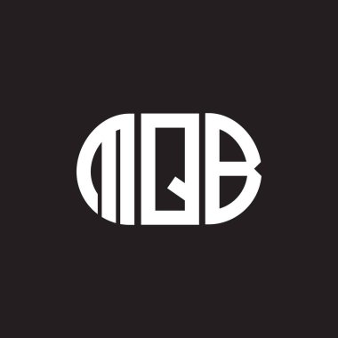 Siyah arka planda MQB harfi logo tasarımı. MQB yaratıcı harflerin baş harfleri logo kavramı. MQB harf tasarımı.