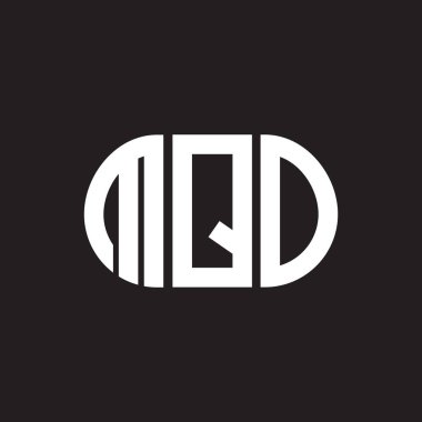 Siyah arka planda MQO harf logosu tasarımı. MQO yaratıcı harflerin baş harfleri logo kavramı. MQO harf tasarımı.