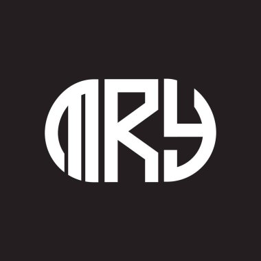 MRY harfi logo tasarımı siyah arka planda. MRY yaratıcı harfler logosu konsepti. MRY harf tasarımı.