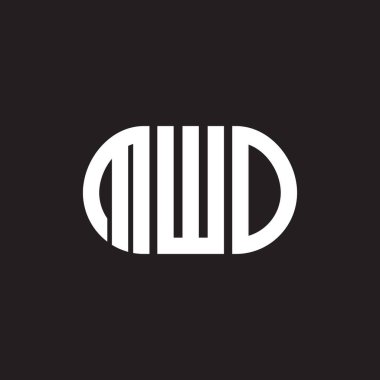 Siyah arka planda MWO harfi logo tasarımı. MWO yaratıcı harf logosu konsepti. MWO harf tasarımı.