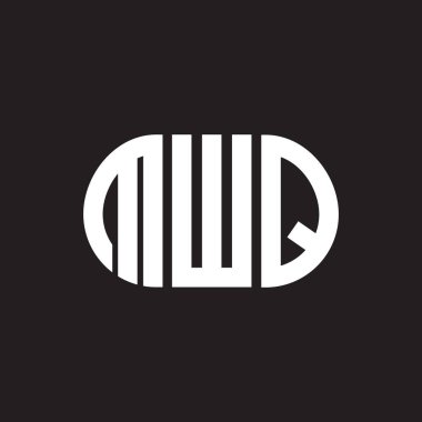 Siyah arka planda MWQ harfi logo tasarımı. MWQ yaratıcı harflerin baş harfleri logo kavramı. MWQ harf tasarımı.