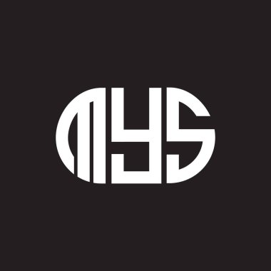 Siyah arka planda MYS harfi logo tasarımı. MYS yaratıcı harf logosu konsepti. MYS harf tasarımı.