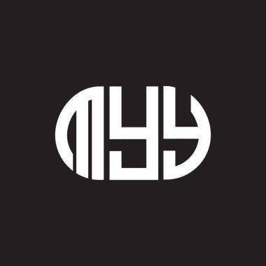 Siyah arka planda MYY harf logosu tasarımı. MYY yaratıcı harf logosu konsepti. MYY harf tasarımı.