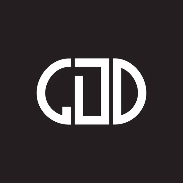 Ldo Letter Logo Design Black Background Ldo Creative Initials Letter — Stock Vector