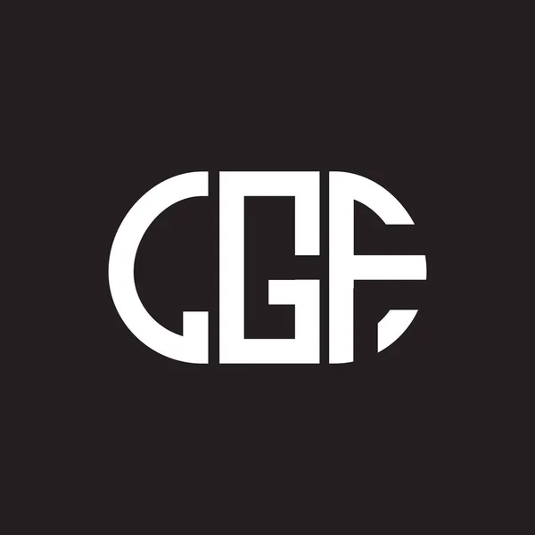 Diseño Del Logotipo Letra Lgf Sobre Fondo Negro Lgf Iniciales — Vector de stock