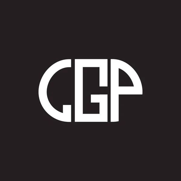 Lgp Logo Ontwerp Zwarte Achtergrond Lgp Creatieve Initialen Letter Logo — Stockvector