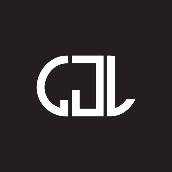 Ljl Letter Logo Design Auf Schwarzem Hintergrund Ljl Kreative Initialen — Stockvektor