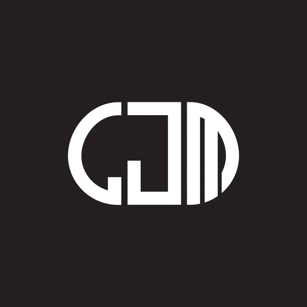 Ljm Letter Logo Design Auf Schwarzem Hintergrund Ljm Kreative Initialen — Stockvektor