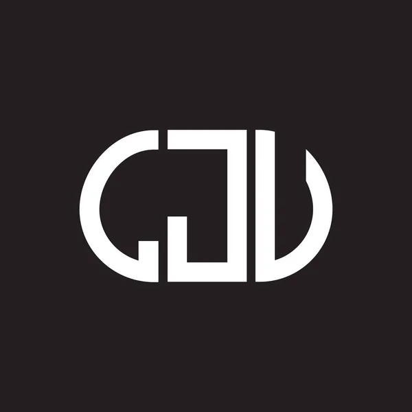Lju Letter Logo Design Black Background Lju Creative Initials Letter — Stock Vector