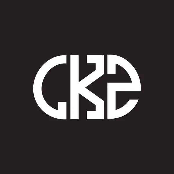Lkz Letter Logo Design Auf Schwarzem Hintergrund Lkz Kreative Initialen — Stockvektor