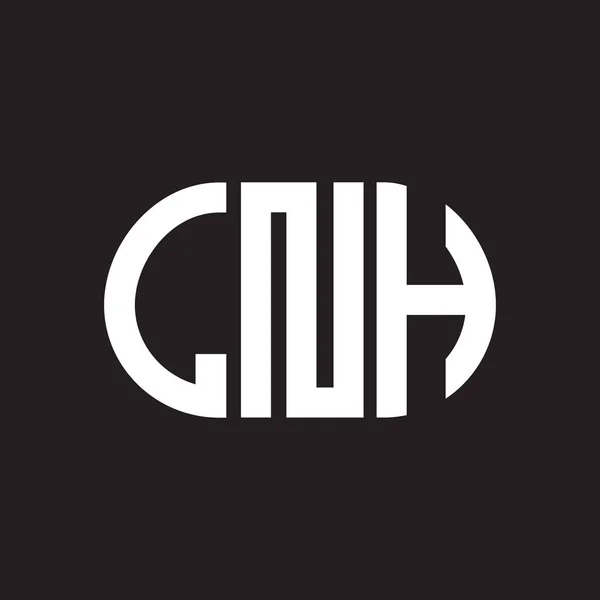 Lnh Design Logotipo Carta Fundo Preto Lnh Iniciais Criativas Conceito — Vetor de Stock