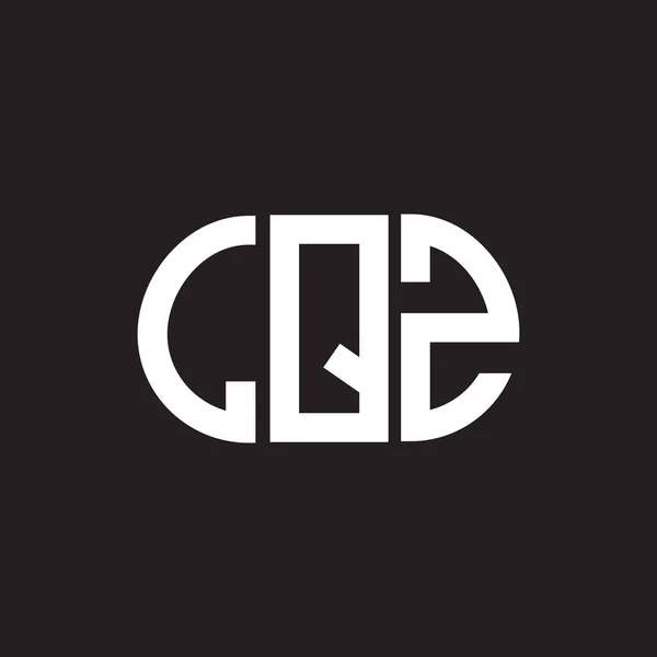 Diseño Del Logotipo Letra Lqz Sobre Fondo Negro Lqz Iniciales — Vector de stock