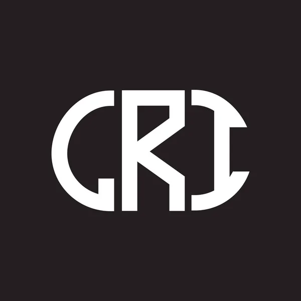 Lri Design Logotipo Carta Fundo Preto Lri Iniciais Criativas Conceito — Vetor de Stock