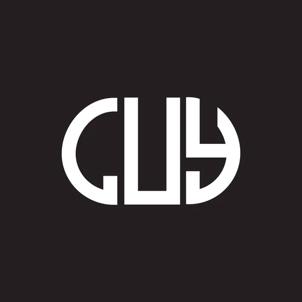 Luy Letter Logo Design Auf Schwarzem Hintergrund Luy Kreative Initialen — Stockvektor