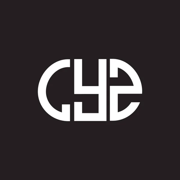 Σχεδιασμός Λογότυπου Lyz Μαύρο Φόντο Lyz Δημιουργική Αρχικά Γράμμα Λογότυπο — Διανυσματικό Αρχείο