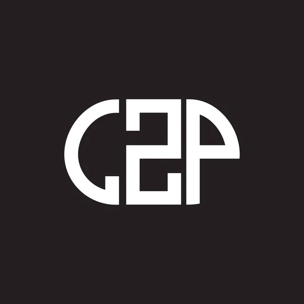 Diseño Del Logotipo Letra Lzp Sobre Fondo Negro Lzp Iniciales — Vector de stock