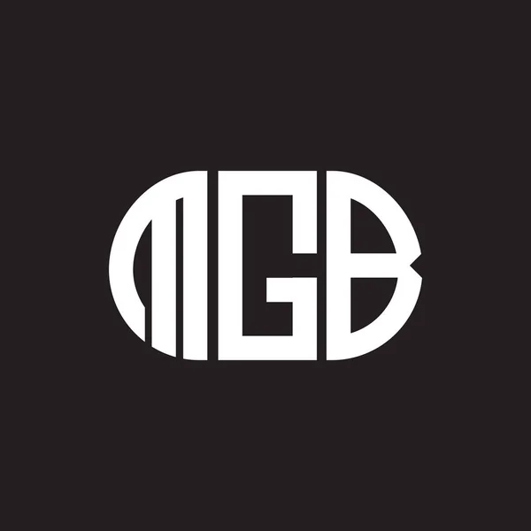 Diseño Del Logotipo Letra Mgb Sobre Fondo Negro Mgb Iniciales — Archivo Imágenes Vectoriales