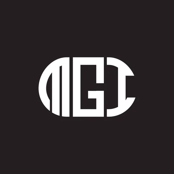 ブラックを基調としたMgiレターロゴデザイン Mgiクリエイティブイニシャルレターロゴコンセプト Mgiレターデザイン — ストックベクタ