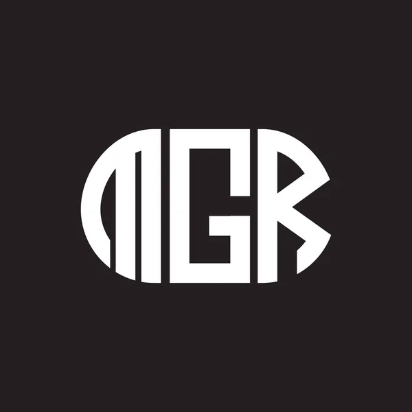Diseño Del Logotipo Letra Mgr Sobre Fondo Negro Mgr Iniciales — Archivo Imágenes Vectoriales