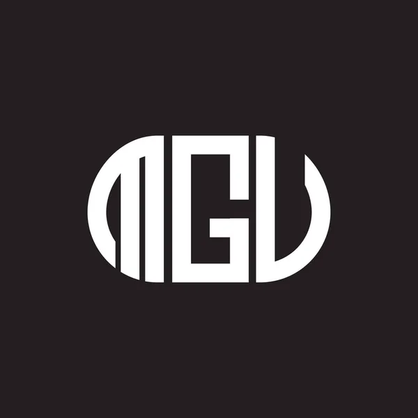 Diseño Del Logotipo Letra Mgv Sobre Fondo Negro Mgv Iniciales — Archivo Imágenes Vectoriales
