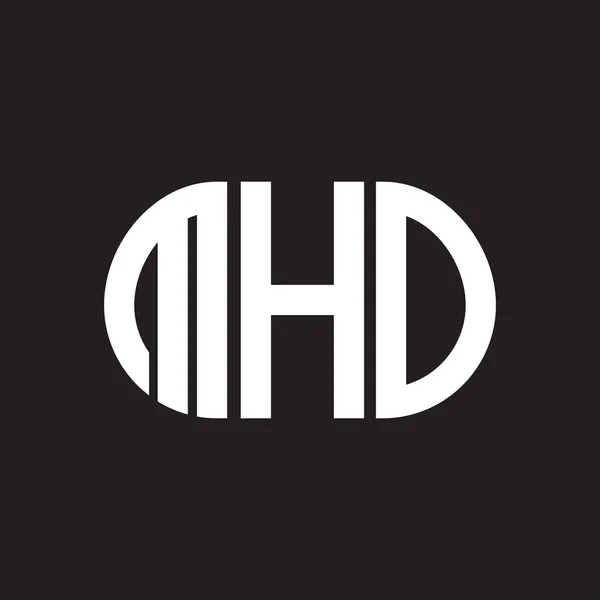 Mho Letter Logo Ontwerp Zwarte Achtergrond Mho Creatieve Initialen Letter — Stockvector