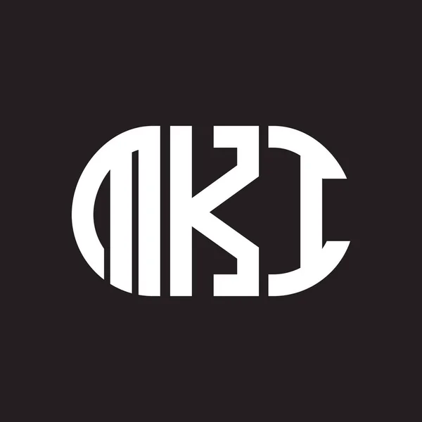 Mki Letter Logo Design Black Background Mki Creative Initials Letter — Stock Vector