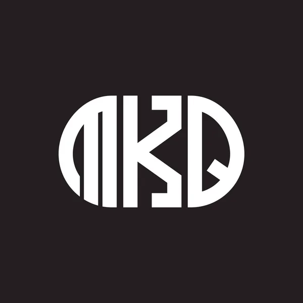 Mkq Brev Logotyp Design Svart Bakgrund Mkq Kreativa Initialer Brev — Stock vektor