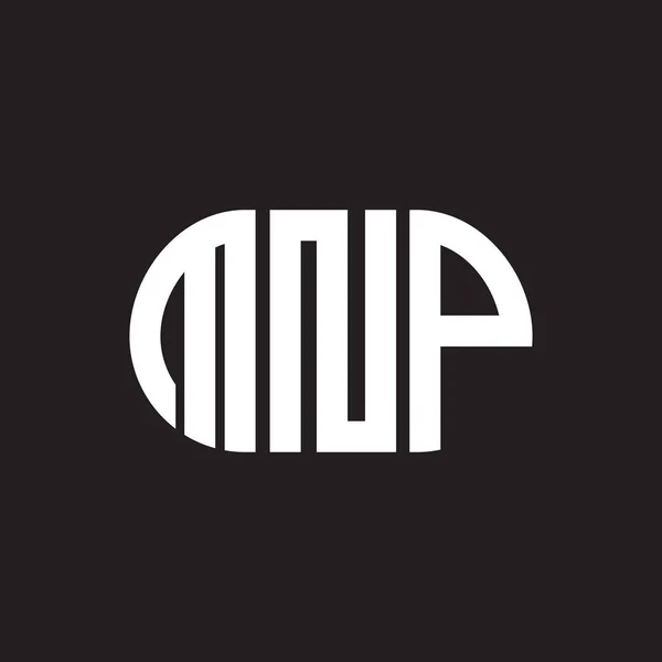 Mnp Letter Logo Ontwerp Zwarte Achtergrond Mnp Creatieve Initialen Letter — Stockvector