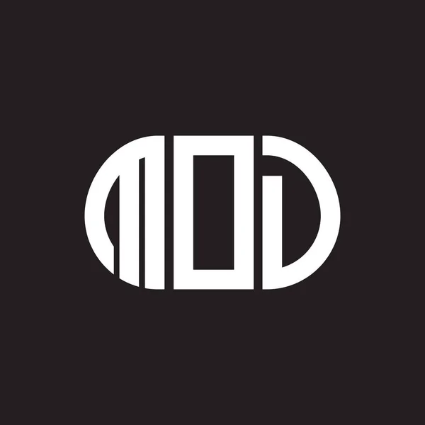Дизайн Логотипа Минобороны Чёрном Фоне Концепция Логотипа Инициалами Mod Дизайн — стоковый вектор