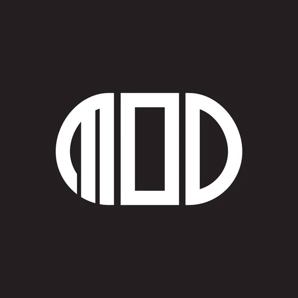Moo Písmeno Logo Design Černém Pozadí Moo Kreativní Iniciály Koncept — Stockový vektor