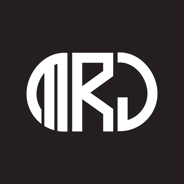 Diseño Del Logotipo Letra Mrj Sobre Fondo Negro Mrj Iniciales — Archivo Imágenes Vectoriales