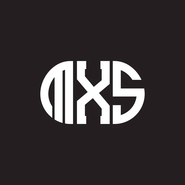 黒を基調としたMxsの文字ロゴデザイン Mxsクリエイティブイニシャルレターロゴコンセプト Mxs文字デザイン — ストックベクタ