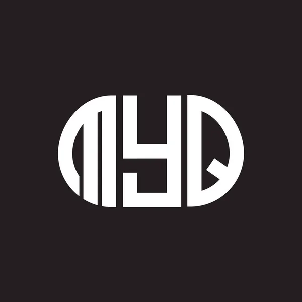 Myq Letter Logo Design Black Background Myq Creative Initials Letter — Stock Vector