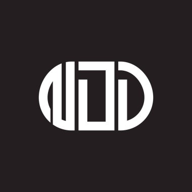 Siyah arka planda NDD harfi logo tasarımı. NDD yaratıcı harflerin baş harfleri logo kavramı. NDD harf tasarımı.
