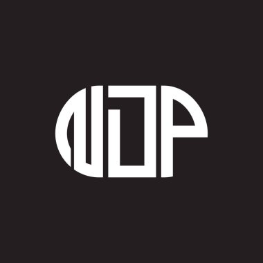 Siyah arka planda NDP harf logosu tasarımı. NDP yaratıcı harflerin baş harfleri logo kavramı. NDP harf tasarımı.