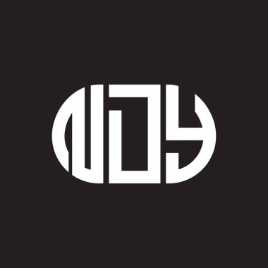 Siyah arka planda NDY mektup logosu tasarımı. NDY yaratıcı harflerin baş harfleri logo kavramı. NDY harf tasarımı.