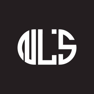 Siyah arka planda NLS harfi logo tasarımı. NLS yaratıcı harfler logosu konsepti. NLS harf tasarımı.
