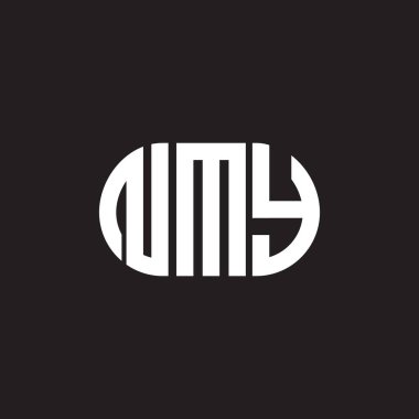 Siyah arka planda NMY mektup logosu tasarımı. Yaratıcı harflerin baş harfleri logo kavramı. NMY mektup tasarımı.