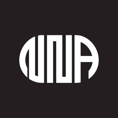 Siyah arka planda NNA harfi logo tasarımı. NNA yaratıcı harfler logosu konsepti. NNA harf tasarımı.